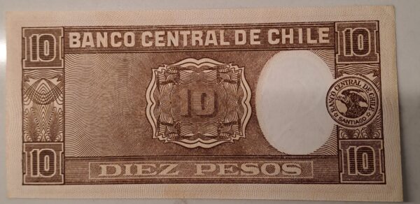 DIEZ PESOS från Chile. Mycket bra skick-