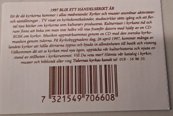 Häften SVENSKA HUS 3 KYRKOR, oanvänd och Ostämplat. (sista)