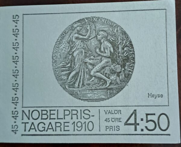 Nobelpristagare 1910, 1970. Komplett oanvänd/ostämplat