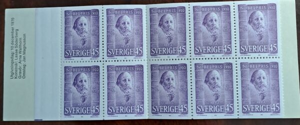 Nobelpristagare 1910, 1970. Komplett oanvänd/ostämplat