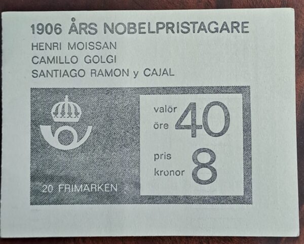 1906 Års Nobelpristagare. Komplett oanvänd/ostämplat