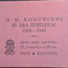 H.M.Konung 85 års jubileum. Komplett oanvänd/ostämplat