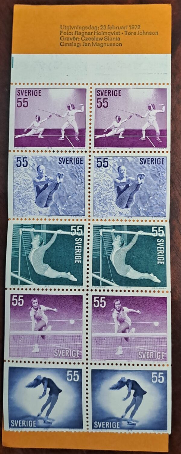 Idrottsflickor, 1972. Komplett oanvänd/ostämplat