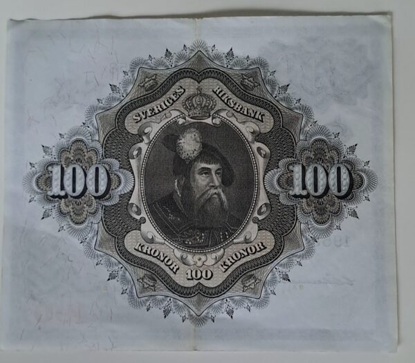 100 KRONOR SVENSK från 1958 Mycket bra skick.