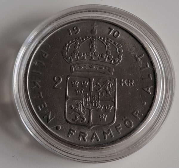 2 Kronor mynt från 1970, Svensk