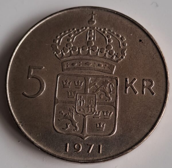 5 KRONOR SVENSK Mynt ycket bra skick.