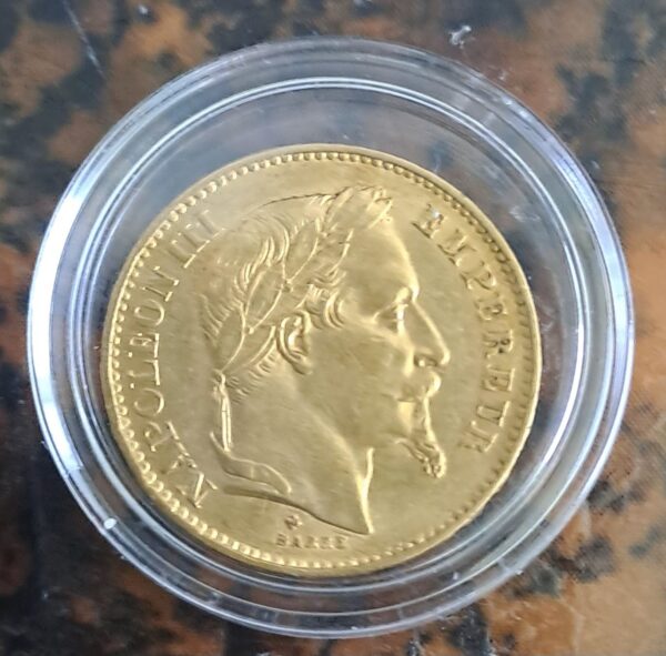 Fransk Guldmynt från 1870 Napoleon.