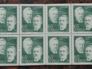 NOBELPRISTAGARE 1911. Oanvänd och Ostämplat. Mycket bra skick.