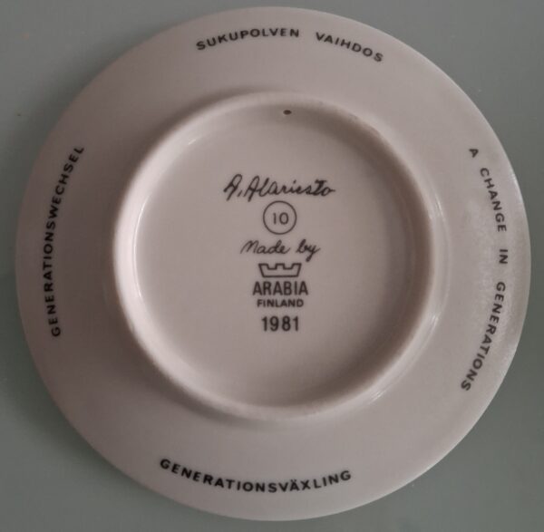 ARABIA 10 Tallrik. Mycket bra skick
