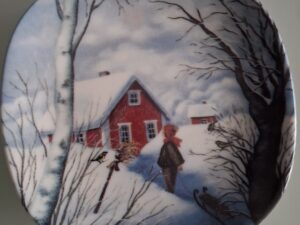 Hemortens vinter ARABIA Tallrik. Mycket bra skick